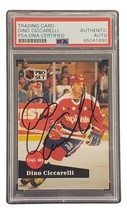 Dino Ciccarelli Signed 1991 Pro Set #258 Washington Capitals Hockey Card PSA/DNA - £38.13 GBP