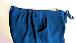 Ann Taylor LOFT Slim Tie Waist Pants Flowing Lightweight Pockets Black S... - £15.80 GBP
