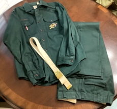 Boy Scouts Of America Official Uniform Vintage Green Shirt Pants Belt Pa... - £94.51 GBP