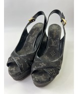 Louis Vuitton Monogram Canvas Wedge Sandals 38 (US7.5) - €242,01 EUR