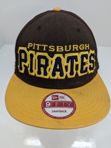 Pittsburgh Pirates New Era Men Brown Yellow Adjustable Snapback Cap Hat - £9.53 GBP