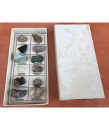 Vintage 12 Rock &amp; Mineral Collection Boxed Set Geo Science Merles Rock Box - $932.74 MXN