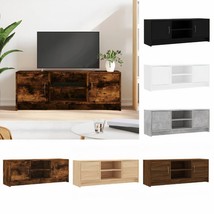 Modern Wooden Rectangular TV Stand Cabinet Entertainment Unit With 2 Doo... - £51.47 GBP+