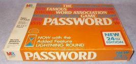 Vintage Word Association Game Password 24th Edition 1984 Milton Bradley - £7.95 GBP