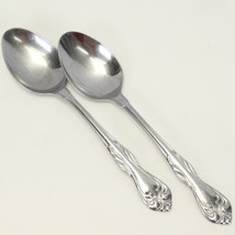 West Bend Oneida Serving Spoons 8&quot; Stainless Lot of 2 - $8.81