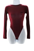 Wet Seal Bodysuit Junior Savage Open Back Burgundy Thong Size Small - £10.11 GBP