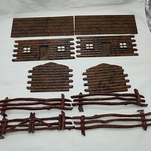 Cabin With Fences Train Village House Building Accessory - $23.75
