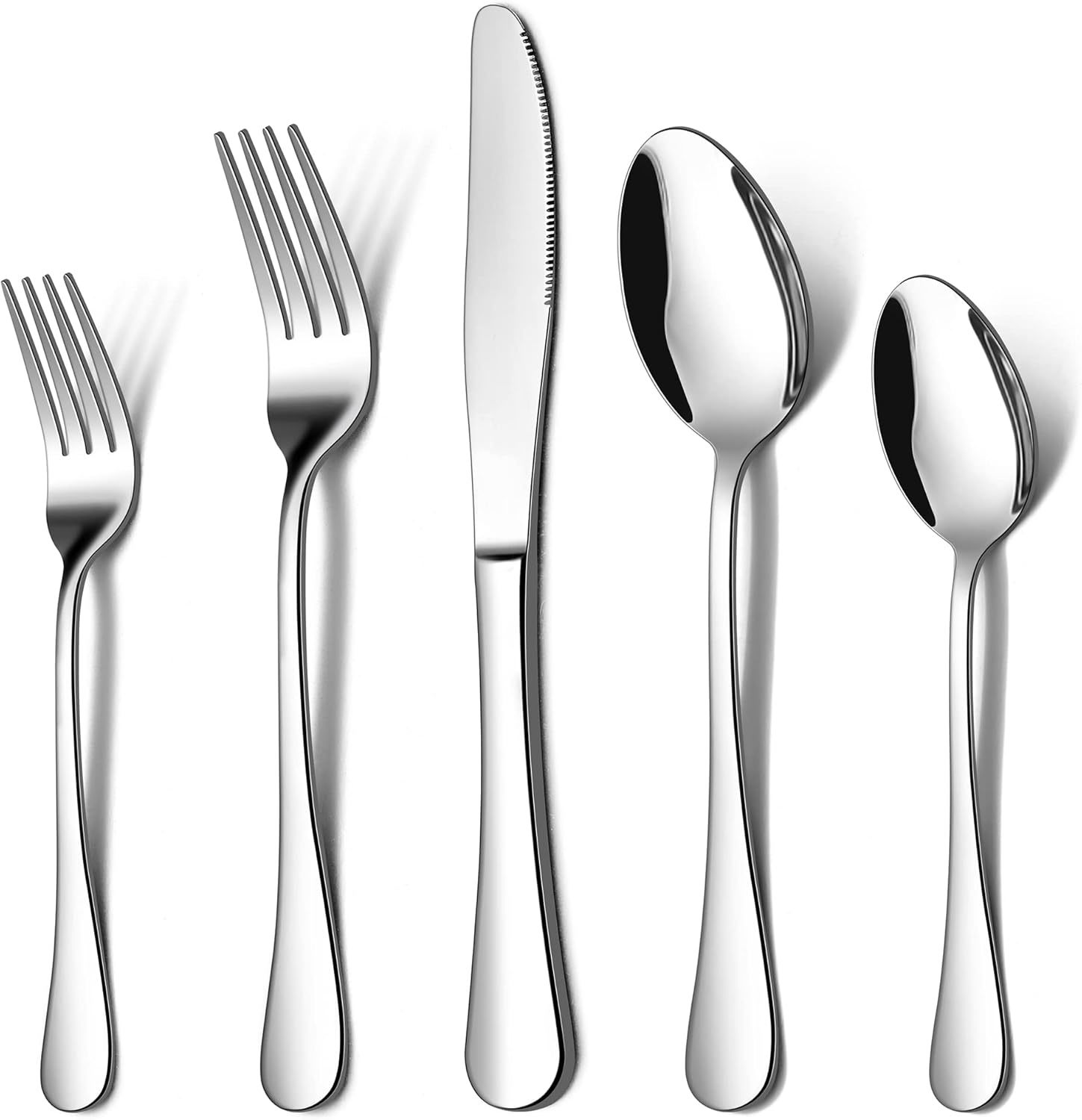 Lianyu 20 Piece Silverware Flatware Cutlery Set, Stainless, Dishwasher Safe - $31.99