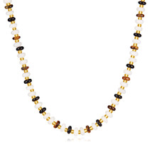 Wind Black Agate Beaded Chain Accessory Light Luxury Titanium Steel Necklace For - £18.38 GBP