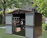 , 10 X 8 Ft Waterproof Resin Tool Shed With Lockable Double Doors And Pu... - $1,031.99