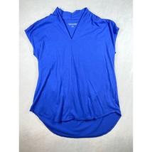Soft Surroundings Super Soft Sleeveless Shirt Royal Blue V-Neck Women&#39;s Size XL - £15.34 GBP