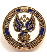 National Fire Academy Emmitsburg Maryland Pin Eagle Gold Tone Blue White... - $19.99