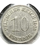 1913 A German Empire 10 Pfennig Coin - €2,55 EUR