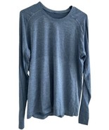 Lululemon Men&#39;s Live In Practice XL Long Sleeve Crewneck Shirt Blue Stre... - €29,93 EUR