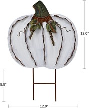 Pumpkin Garden Stake Metal Pumpkin Yard Sign Fall Decor, Decorative Gard... - $24.30
