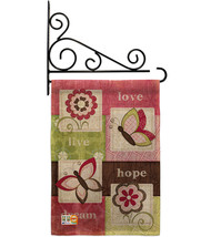 Welcome Butterfly Floral Burlap - Impressions Decorative Metal Fansy Wall Bracke - £27.15 GBP