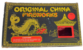 Vintage Dragon Fireworks Empty Box Original 1960&#39;s Rare Yellow Black Red... - £30.93 GBP