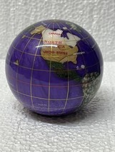 Alexander Kalifano Globe earth  Paperweight with Semi-Precious Stones - £49.77 GBP