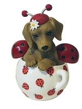 Dachshund Figurine Teacup Hamilton Puppy Dog Tea Cup Cute Bug Affection ... - $59.35