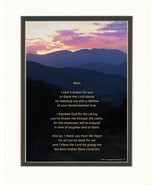 Mom Gift With &quot;Thank You Prayer For Best Mom&quot; Poem Mt Sunset Photo, 8X10... - £30.01 GBP