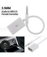 USB 2.0 Female to 3.5mm Male Audio Aux Plug Lead Headphone Jack Cable Wi... - $13.50 CAD
