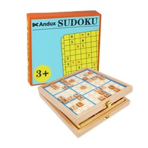 Andux Sudoku Board Box 3-in-1 Wooden Number Place Toy SD-03 (Blue) - $42.99