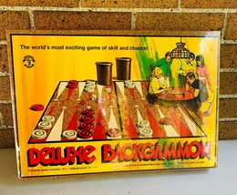 Vintage 1973 Deluxe Backgammon Pleasantime Games no 406 - £32.05 GBP