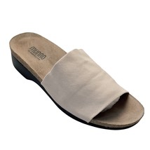 MUNRO in AMERICA Women’s Shoe Slides Fabric Beige Flats Size 9N - $35.99