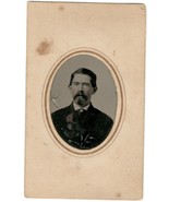 Tintype CDV Man with Rosy Cheeks and Goatee w/ Revenue Stamp - Boston, N... - £12.64 GBP
