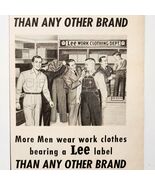 1950 Lee Work Clothes Denim Jeans Overalls Advertisement Labor Fashion D... - $540.94 MXN