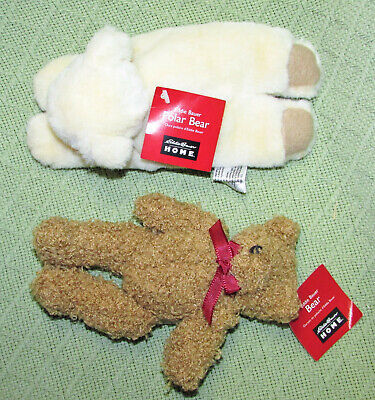 EDDIE BAUER BEAR PLUSH LOT Cream Polar Bear Tan Classic Teddy 7"-9" with TAG - $22.50