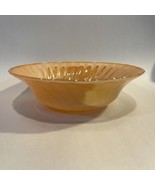 Vintage Anchor Hocking Fire King Oven Ware Peach Luster Swirl Serving Bo... - $35.56 CAD