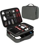 Electronics Organizer Travel Case Large Cable Storage Bag with Adjustabl... - £44.80 GBP