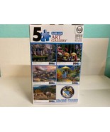 Sure Lock Art Gallery 5 Puzzles In One Box 2500 Total Pieces New Factory... - £19.60 GBP