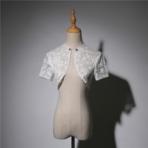 WHITE Lace Wedding Cover Ups Retro Style Custom Plus Size Bridal Shrugs Boleros image 1