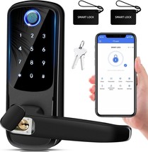 Smart Door Lock with Handle Keyless Entry Door Lock for Front Door Fingerprint S - $171.36