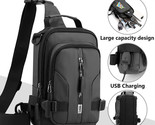 Men&#39;S Sling Crossbody Bag Anti-Theft Chest Shoulder Messenger Backpack U... - $24.99