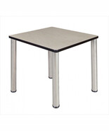 Regency 30 In. Square Maple Table &amp; Chrome Post Legs - $4,468.85 MXN