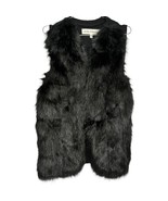 Sebby Collection Women’s Fashion Black Vest Faux Fur with Knit Back Size XL - $37.88 CAD