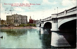 Des Moines Iowa(IA) New Locust Street Bridge DB Posted 1910 Antique Postcard - £5.85 GBP