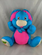 Fiesta Blue Pink Rabbit Nylon Plush PC Bunny Carrot 1989 11 Inch Stuffed... - $10.95