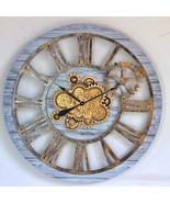 AMERICA LINE WALL CLOCK ROUND 36 INCH SILVER GREY - $471.70 CAD