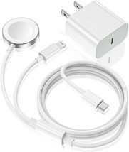Watch Charger，2-in-1 USB C Fast Compatible With iPhone Watch Charger 6FT - £10.06 GBP