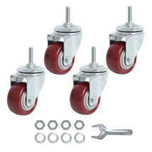 Swivel Caster Wheels 2 Inch Heavy Duty Threaded Stem Casters 1/4&quot; - 20 X 1&quot; Set - $26.78