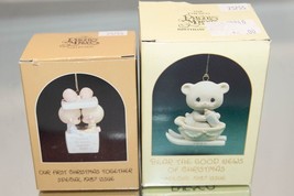Precious Moments Ornaments Lot of 2 1987 Good News of Christmas First Christmas - $14.00