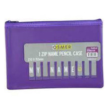Osmer 1-Zip Name Pencil Case (23x15cm) - Purple - £23.96 GBP