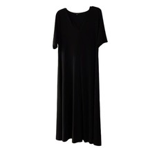 Preston &amp; York Black Knit Midi Dress Womens Size Extra Large Short Sleeves - $18.00
