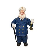 Clothtique By Possible Dreams Captain Wood Figure Santa Blue Suit White ... - $23.38