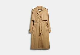 Coach Lightweight Overcoat With Signature Lining, Size Medium - £295.39 GBP