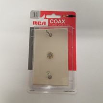 RCA Coax Cable Wall Plate VH62R, Almond, New - $9.85